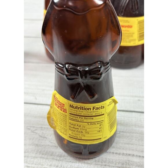 Vintage Mrs. Butterworth’s Syrup Amber Glass Bottle 12&24 Oz w/ Plastic Cap Lot - Picture 9 of 9